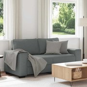 vidaXL Sofá de 2 lugares em tecido 140 cm cinzento-escuro