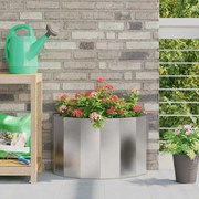 vidaXL Floreira Prateado 60 x 30 x 35 cm Aço inoxidável