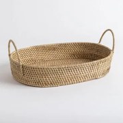 Bandeja Decorativa Em Rattan Traipu Natural - Sklum