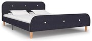 vidaXL Estrutura de cama sem colchão 135x190 cm tecido cinzento-escuro