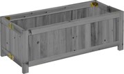 Outsunny Floreira de Madeira Dobrável Floreira Elevada para Cultivo de Vegetais e Flores no Pátio Varanda Terraço 70x30x25 cm Cinzento | Aosom Portugal
