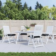 vidaXL Almofadões de cadeira 4 pcs 40x40x7 cm tecido oxford preto