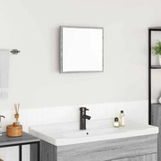 vidaXL Espelho de Casa de Banho LED Cinza Sonoma 40x8.5x37 cm Madeira de Engenharia