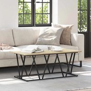 vidaXL Mesa de Centro Carvalho Sonoma 100x50x40 cm Feita de Madeira Engenheirada e Metal