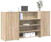 vidaXL Balcão recepção 200x50x103,5 cm deriv. madeira carvalho sonoma