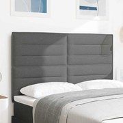 vidaXL Cabeceira Design Lines Cinza Escuro 140 cm Tecido