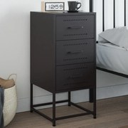 vidaXL Mesa de cabeceira 36x39x78 cm aço preto