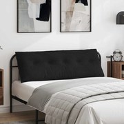 vidaXL Travesseiro para Costas Preto 140 x 19 x 50 cm tecido