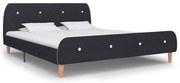 vidaXL Estrutura de cama sem colchão de tecido cinza escuro 180x200 cm