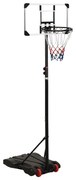 vidaXL Tabela de basquetebol 216-250 cm policarbonato transparente