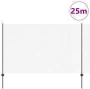 Conjunto de Cerca de Jardim Conjunto de 2 Cinza Metal 25 x 1,5 m