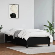 vidaXL Estrutura de cama 90x190 cm couro artificial preto