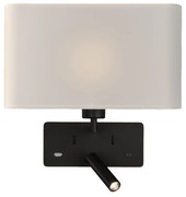 Romeo Aplique de Parede de Leitura Direcionável e porta USB