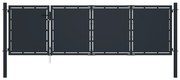 vidaXL Portão de jardim 350x100 cm aço antracite