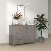 vidaXL Aparador HAMAR 113x40x80 cm pinho maciço cinza-claro