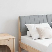 vidaXL Cabeceira estofada Cinzento-claro 120 cm