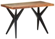 Mesa de jantar 120x60x76 cm madeira recuperada maciça