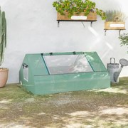 Estufa Pequena 180x140x80 cm para Cultivo com 2 Portas 2 Janelas Estrutura de Aço e Cobertura PE Anti-UV Verde