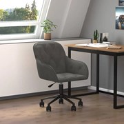 vidaXL Cadeira de escritório giratória veludo cinzento-escuro