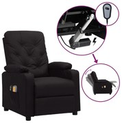 vidaXL Poltrona de massagens elétrica couro artificial preto