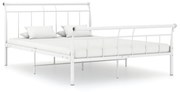 Estrutura de cama em metal 140x200 cm branco