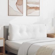 vidaXL Travesseiro para Costas Branco 120 x 24 x 50 cm tecido