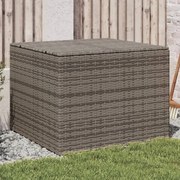 vidaXL Caixa de arrumação para jardim 291L vime PE cinzento