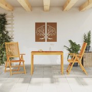 vidaXL 3 pcs conjunto de jantar para jardim madeira de acácia maciça