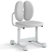 Cadeira de mesa infantil, cadeira de estudo com suporte lombar duplo e altura ajustável, cadeira de computador acolchoada rosa