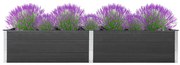 vidaXL Canteiro elevado de jardim 200x100x54 cm WPC cinzento