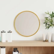 vidaXL Espelho de parede Ø20 cm redondo dourado