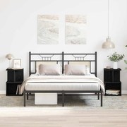 vidaXL Armário de Cabeceira 2 pcs Carvalho preto 35 x 35 x 55 cm