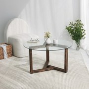 Mesa de Centro Miro – Nogueira – 75x40x75 cm