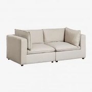 Sofá Modular De 2 Peças Estilo Estefan Com Braços Tapioca Bege - Sklum