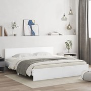 vidaXL Estrutura de cama com cabeceira 200x200 cm branco