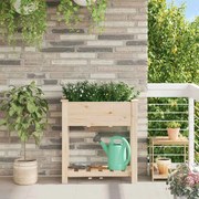 vidaXL Vaso de Jardim Bege 71 x 37 x 76,5 cm Madeira de Fir Sólida