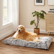 Almofada fofa para cães 122 x 74 cm Cinzento claro