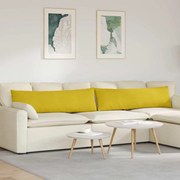 vidaXL Travesseiros de Sofá 2 pcs Amarelo 145 x 40 cm