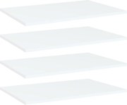 vidaXL Prateleiras para estante 4 pcs derivados de madeira branco