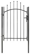 vidaXL Portão de jardim 1x2 m aço preto