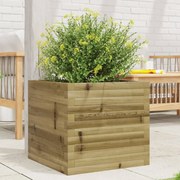 vidaXL Vaso/floreira jardim 50x50x45,5 cm madeira de pinho impregnada