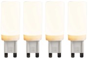 Conjunto de 4 lâmpadas LED reguláveis G9 3-passos 4,5W 500lm 2700K