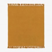 Manta Plaid Em Algodão Gradd Mostaza - Sklum