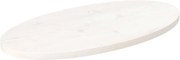 vidaXL Tampo de mesa oval 70x35x2,5 cm pinho maciço branco