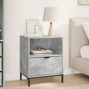 vidaXL Mesa-de-cabeceira com gaveta Cinzento cimento 49 x 36 x 61 cm