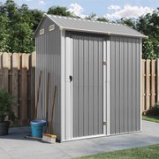vidaXL Abrigo de jardim 192x152,5x237 cm aço galvanizado cinza-claro