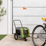 vidaXL Trajeto para Bicicleta de Animais , Verde e Cinza, feito de Tecido Oxford e Ferro.