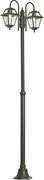 Lanterna de exterior clássica verde escura 235cm 2-luzes IP44 - Berta