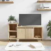 vidaXL Móvel p/ TV 100x35x55 cm derivados de madeira carvalho sonoma