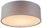 Luminária de teto cinza 30 cm com LED - Drum LED Moderno